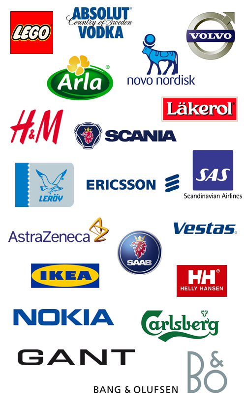 logos of brands. scandinavia-rands-logos
