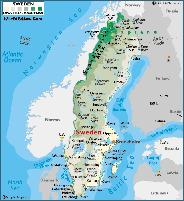 Map Of Sweden Norway And Finland. Sweden shares borders with